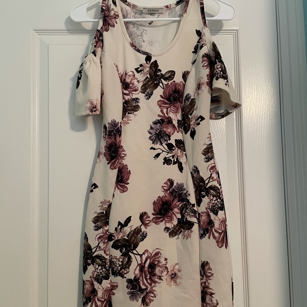 fitted dress from papaya with colored flower designs